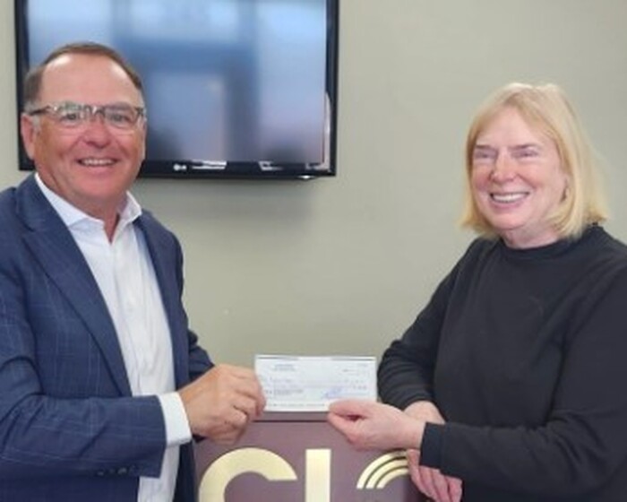Clow Canada donates $10,000 to local hospice center